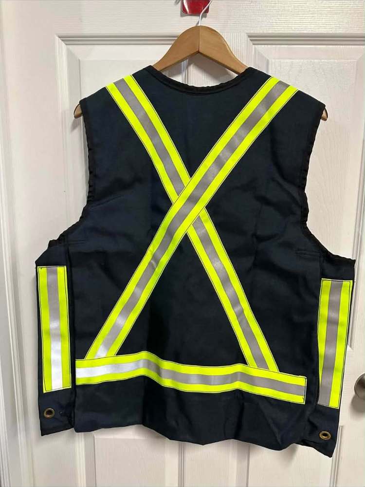 Hi-vis surveyor safety vest with reflective X-back Calgary