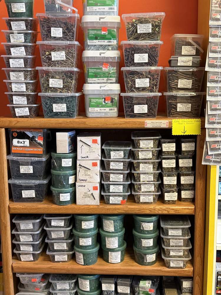 Bulk deck screws, drywall screws and structural fasteners at Deelz Tools and Such Calgary